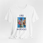 Camiseta blanca personalizada con foto y diseño I PEE IN POOLS