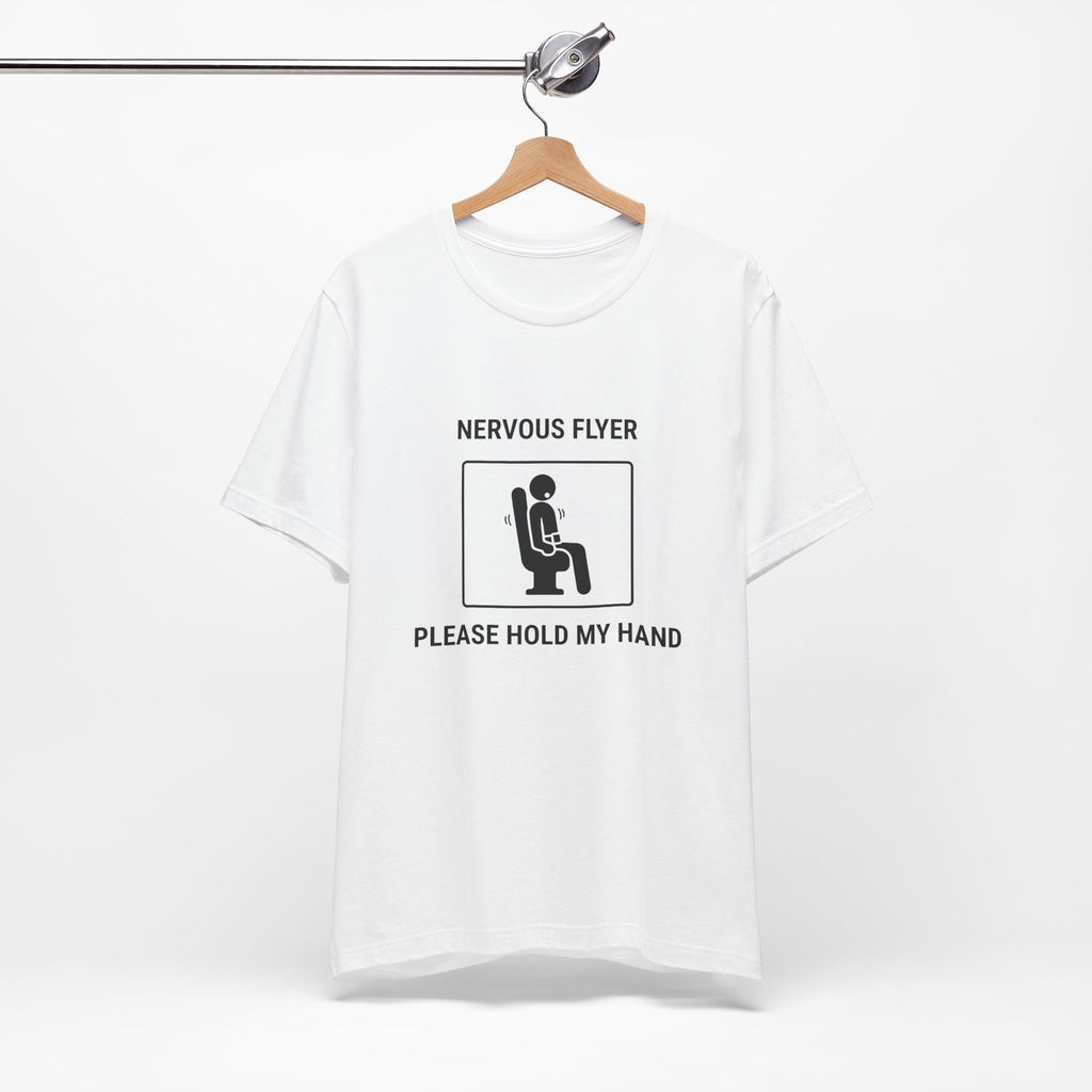 Nervous Flyer Please Hold My Hand - Camiseta divertida de viaje