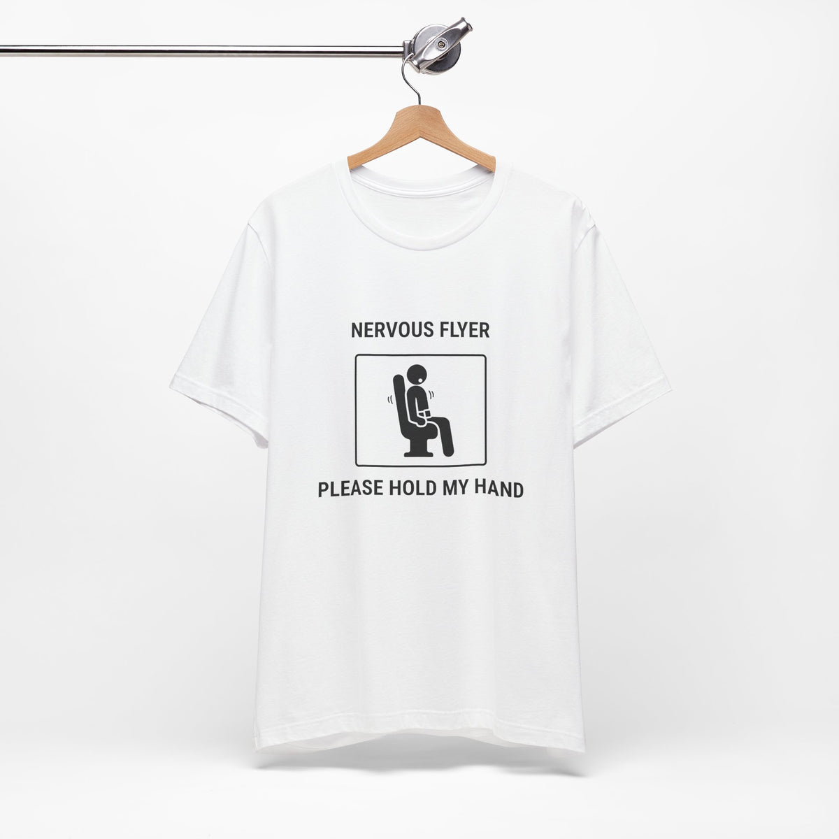 Nervous Flyer Please Hold My Hand - Camiseta divertida de viaje