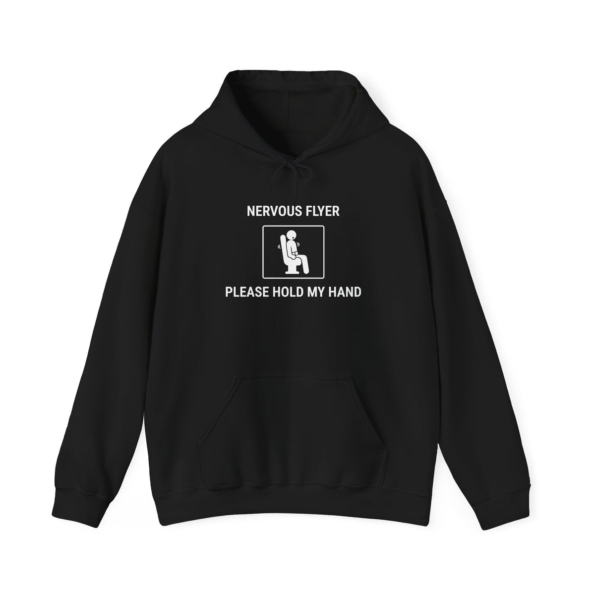 Nervous Flyer Please Hold My Hand - Hoodie divertido de viaje