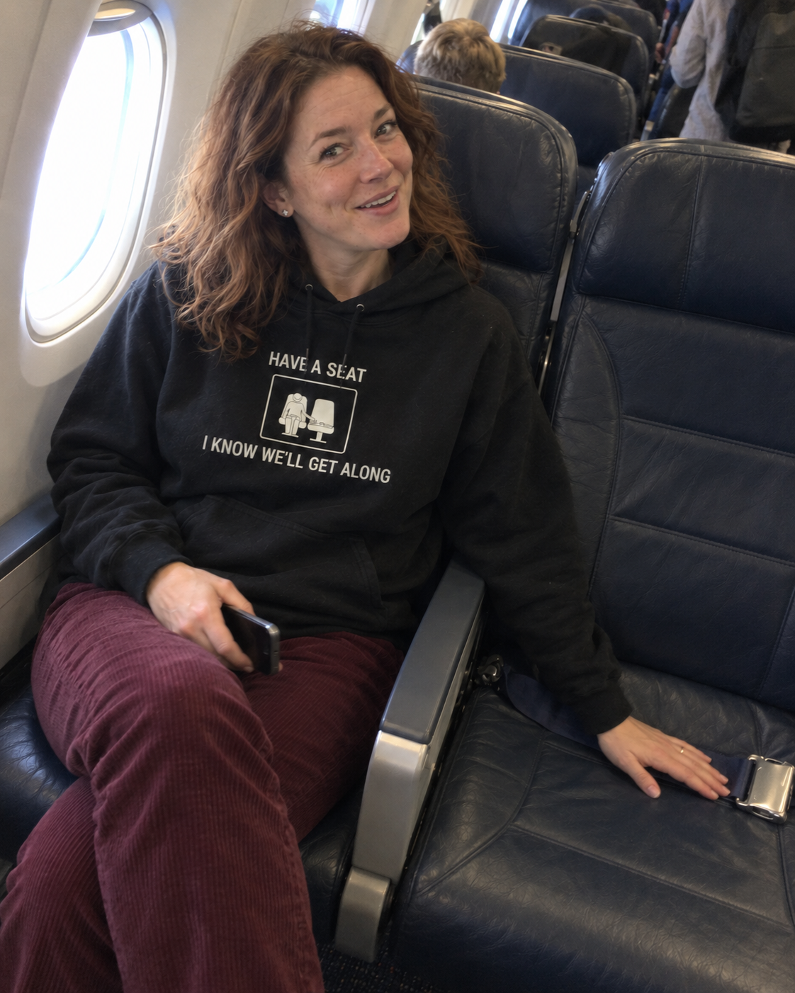 Have a Seat I Know We’ll Get Along - Hoodie divertido de viaje