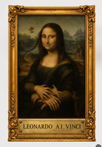 Leonardo A.I. Vinci - Camiseta divertida de la Mona Lisa