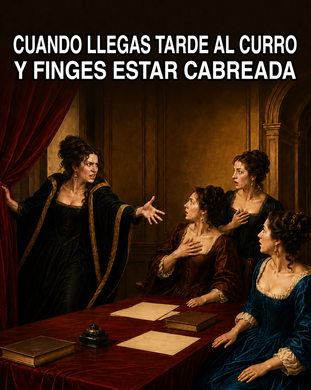 Cuando llegas tarde al curro y finges estar cabreada - Camiseta divertida