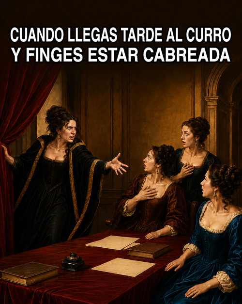 Cuando llegas tarde al curro y finges estar cabreada - Camiseta divertida