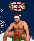 Tengo un gran paquete para ti - Camiseta divertida de Papá Noel