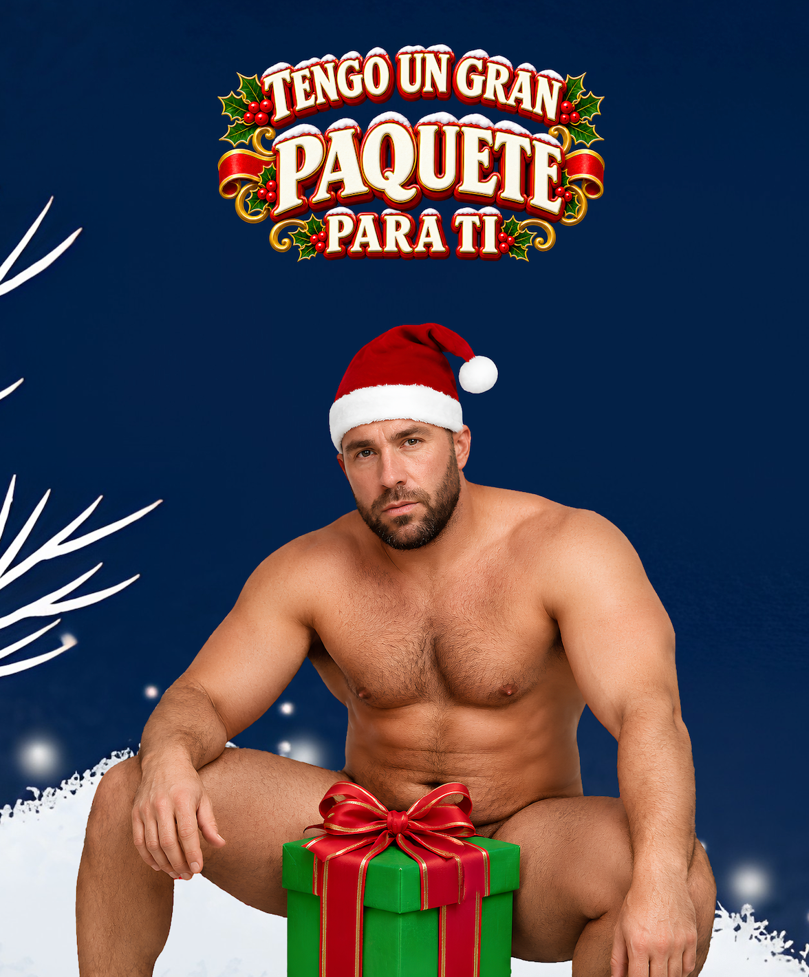 Tengo un gran paquete para ti - Camiseta divertida de Papá Noel