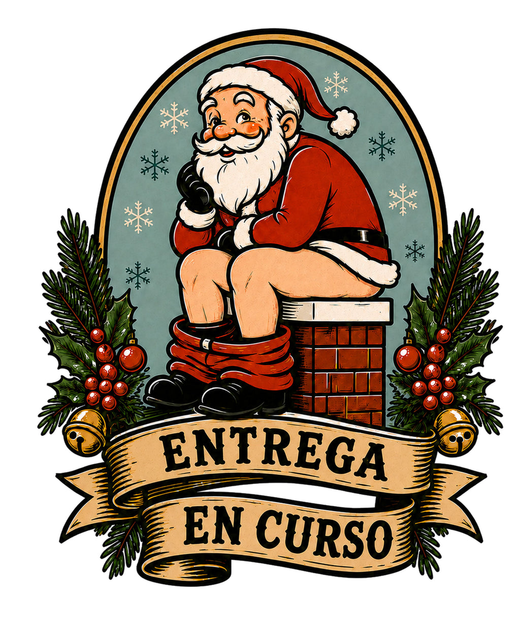 Entrega en curso - Camiseta divertida de Papá Noel