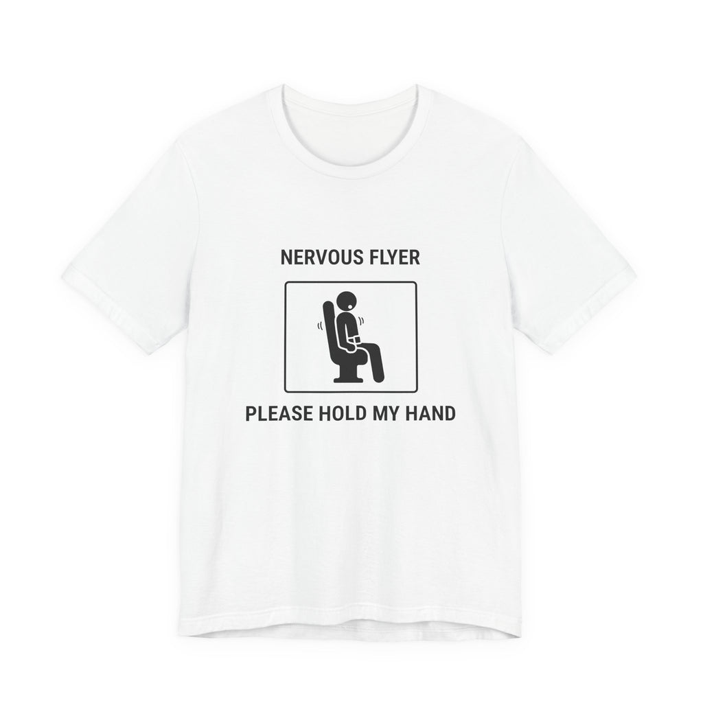 Nervous Flyer Please Hold My Hand - Camiseta divertida de viaje